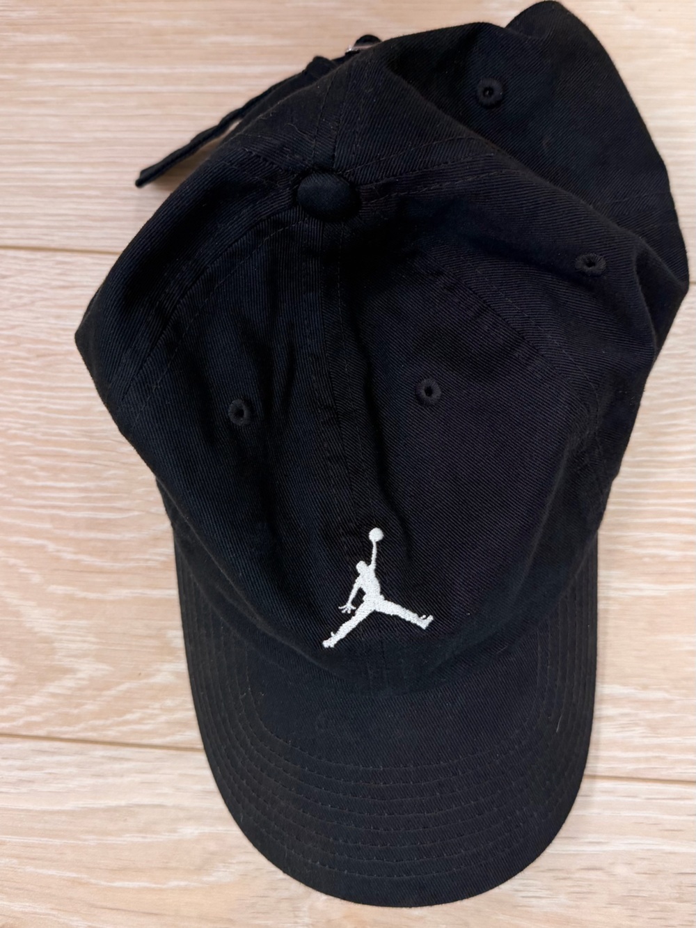 Jordan Black Cap with White Jumpman Logo